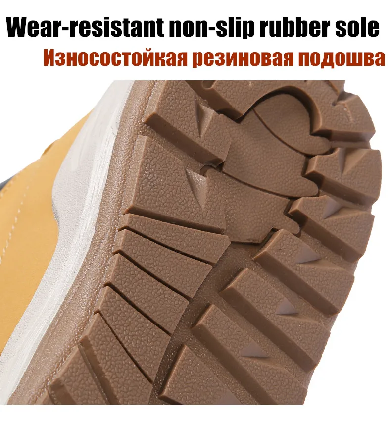 New Warm Men Boots Winter Boots Rubber Plush Snow Boots England Retro Ankle Boots For Men Winter Shoes Size 39-48