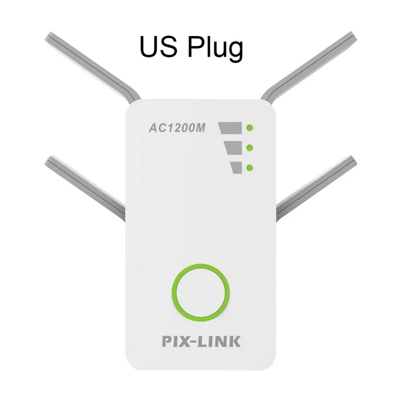 2,4G/5G WiFi повторитель сигнала двухдиапазонный AP 1200 Мбит/с беспроводной AC расширитель маршрутизатор WiFi усилитель WPS с 4 антеннами - Цвет: US Plug