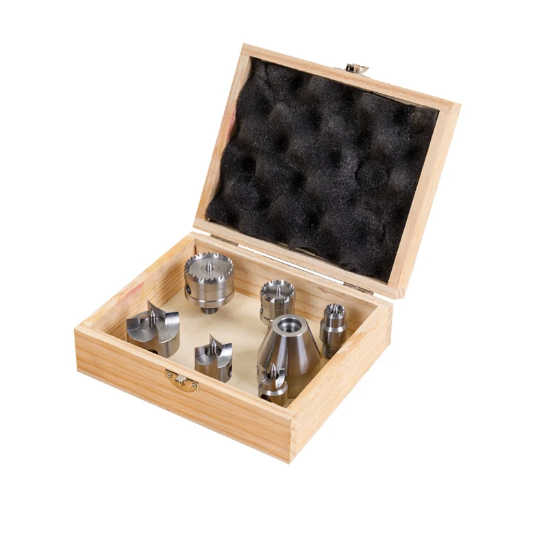 Woodworking lathe thimble, 7-piece set, M25 (1 inch 8 teeth), M33x3.5 (support forward and reverse)