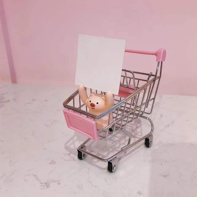 Mini Simulation Small Supermarket Shopping Cart Creative Mini Children Handcart Utility Cart Pretend Play Toys Strollers 2