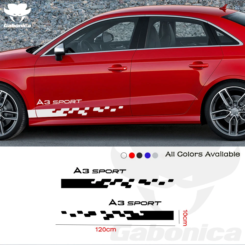 Автомобильная дверь боковая флейта наклейка для Audi A1 A2 A3 8P 8V 8L A4 B5 B6 A5 A6 C5 C6 C7 A7 A8 Q2 Q3