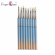 8 типов Кидуш для ногтей акриловое УФ градиентное покрытие гелем ручка для рисования Bgirl постепенно синий металлический стержень Маникюрный Инструмент для дизайна ногтей B035B