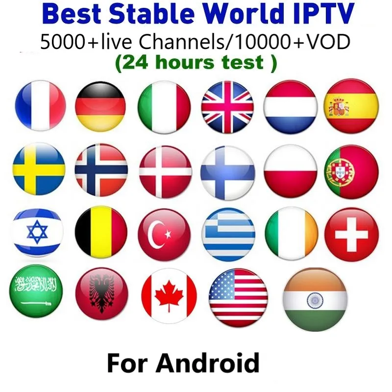 

IPTV Subscription IPTV Sports French Spain Arabic Germany Italy for Android Smart TV Box H96 X96 X92