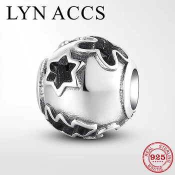

100% Real 925 Sterling Silver Fine Round Openwork Christmas Tree Bead Charm fit Original Pandora Charm Bracelets Bangles Making
