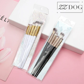 

ZZDOG 5pcs Professional detail makeup brushes set Frosted brush tube Beauty tools Portable Eyeshadow highlight eyebrow brush kit