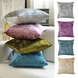 Velvet Cushion Cover Crushed Pillow Cover Grey Decorative Pillows Luxury Kussenhoes Nordic Home Decor