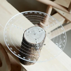 Centre de marquage, outil de recherche, boussole pour le travail du bois, bols, tour, cercles de dessin en acrylique transparent, diamètre 200MM 300MM 