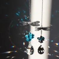 Dragonfly Handcrafted Hanging Crystal Garland Pendant DIY Chandelier Jewelry Center Part Window Garden Decoration 1