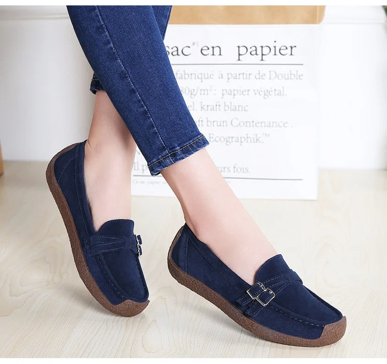 HX 7732-2019 Spring Autumn New Arrival Genuine Leather Women Flats Shoe-13