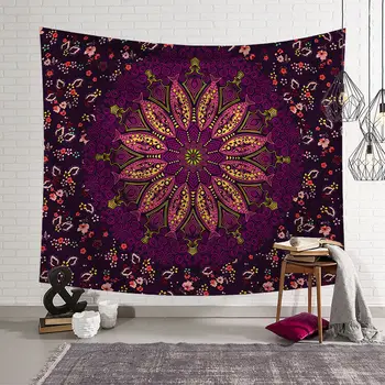 

2019 new fashion tapestry wall hanging Polyester Mandala pattern blanket tapestry bohemian blanket