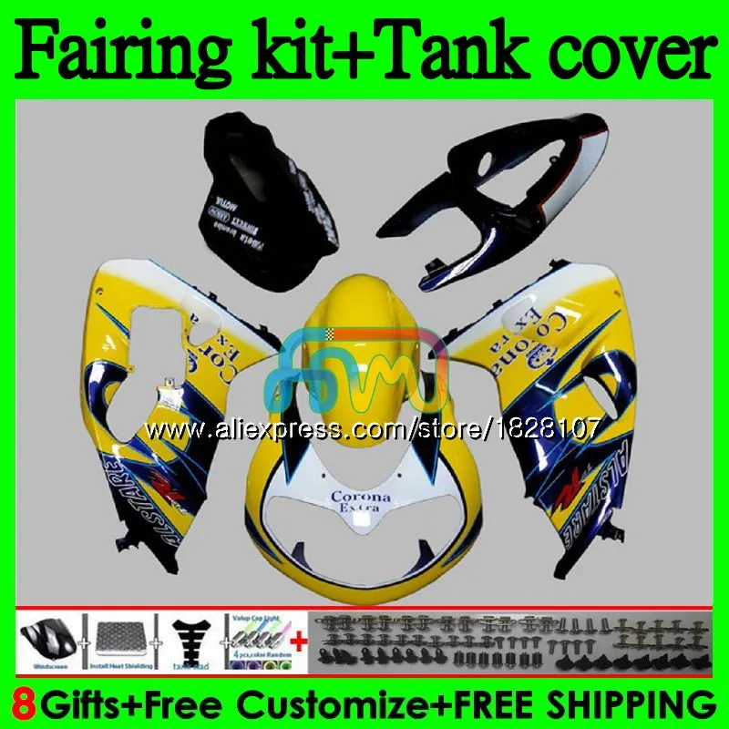 Комплект+ майка для SUZUKI TL1000R синий CORONA 1998 1999 2000 2001 2002 2003 100BS. 70 TL1000 TL 1000 R 1000R 98 99 00 01 02 03 обтекатель - Цвет: No. 1
