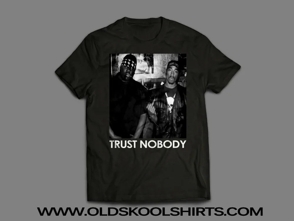 Футболка Tupac &amp Biggie Trust Nobody-Новинка 2019 модные мужские топы с коротким рукавом