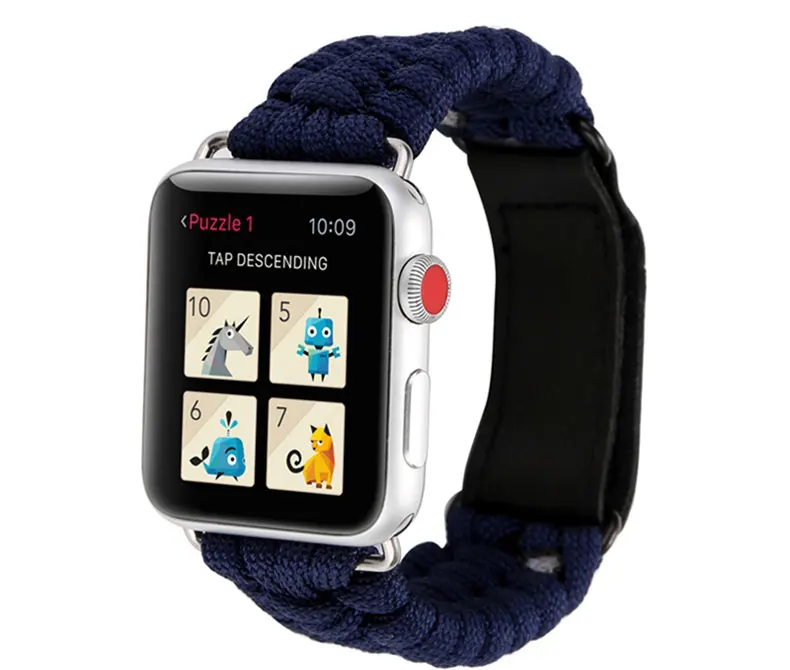Ремешок для apple watch, ремешок 42 мм, 38 мм, версия apple watch 4 браслет 44 мм 40 мм наручных часов iwatch, 4/3/2/1 для путешествий нейлоновый зонтик ремень