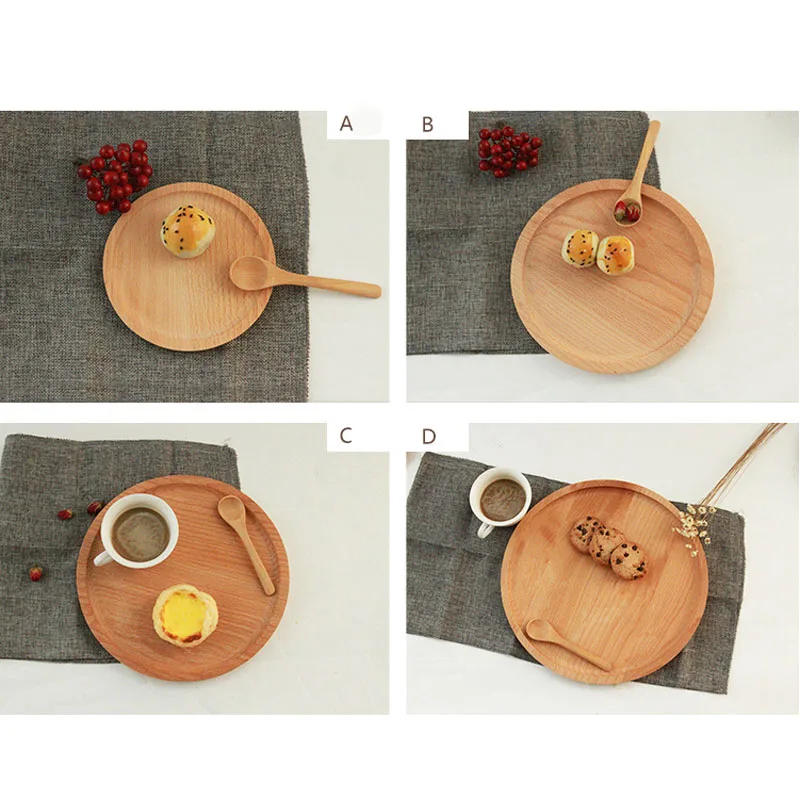 Wood food plate