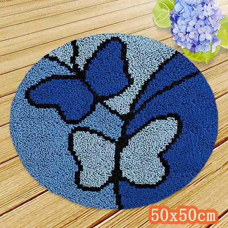 Embroidery Cushions Knooppakket Smyrna Latch Hook Kits Diy Klink Haak Kussen Bloem Button Cushion Animals Cuscini Divano Forme - Цвет: ZD060