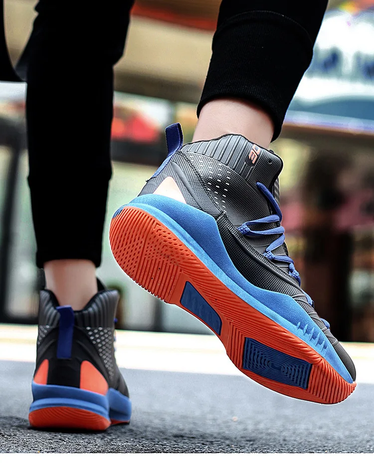 Новинка 2019 года; Баскетбольная обувь; удобные высокие спортивные ботинки; ботильоны; мужские кроссовки для занятий на открытом воздухе;