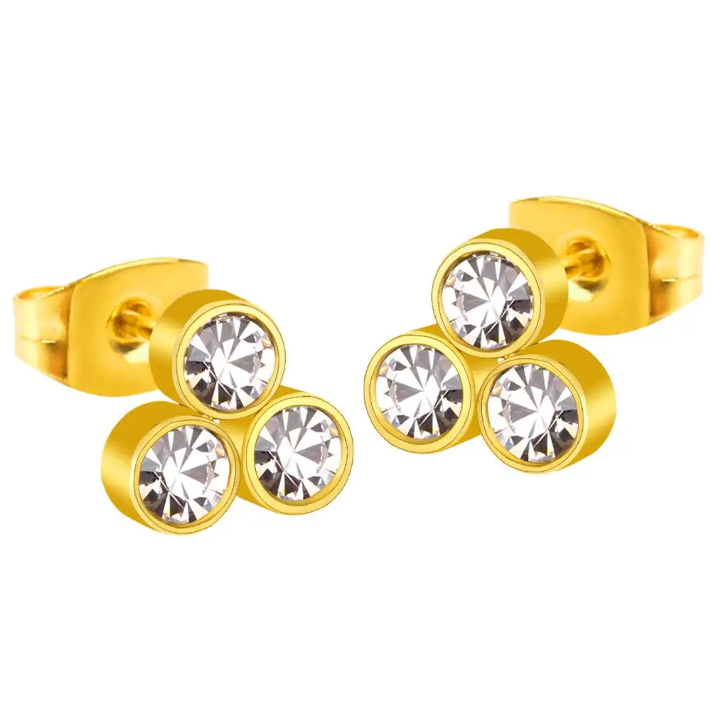 LUXUKISSKIDS модные серьги-гвоздики с кристаллами Swarovski серьги 316L из нержавеющей стали
