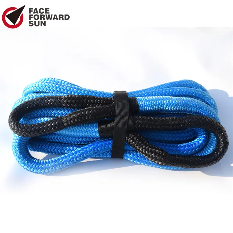Blue 3/4"*30ft Energy Recovery Rope,ATV Winch Cable,Tow Rope Car