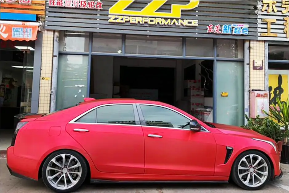 Углеродное волокно задний бампер спойлер, диффузор Крышка для Cadillac ATS ATS-L