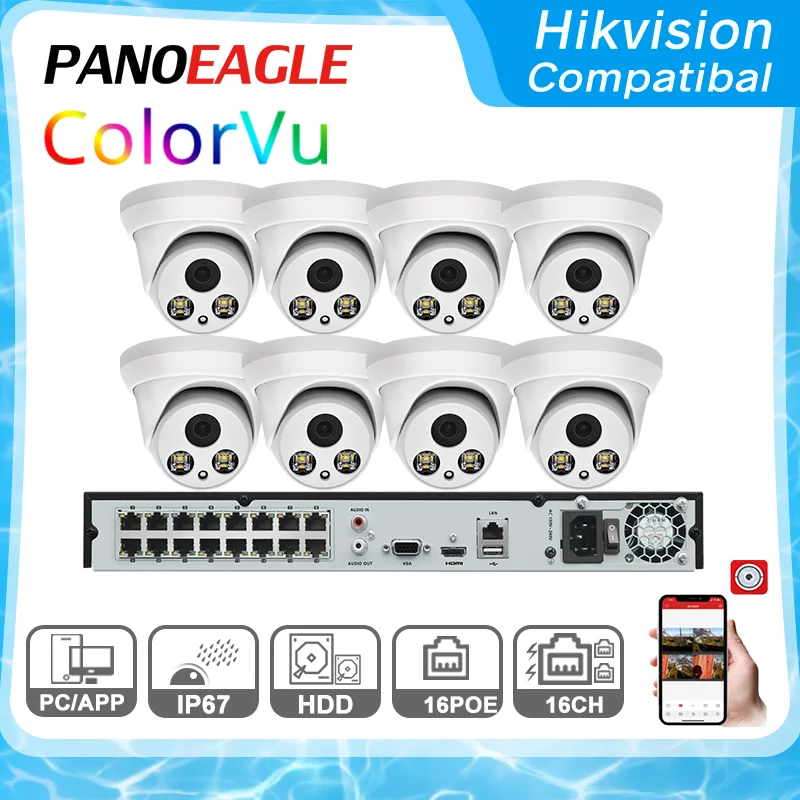 Hikvision Compatible Kits Ds7616niq2/16p 16poe Nvr With 8mp Full