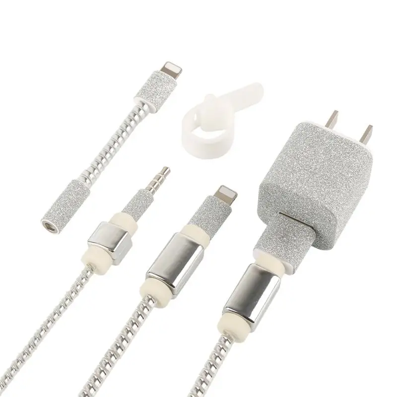 USB протектор для кабеля наушников комплект кабель для передачи данных для мобильного телефона комплект защиты линии заставки Winder Cover