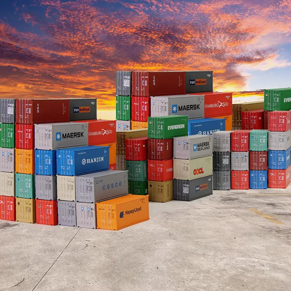

10pcs 20ft Container Shipping 1:150 Container Freight Cars N Scale Model Trains C15007