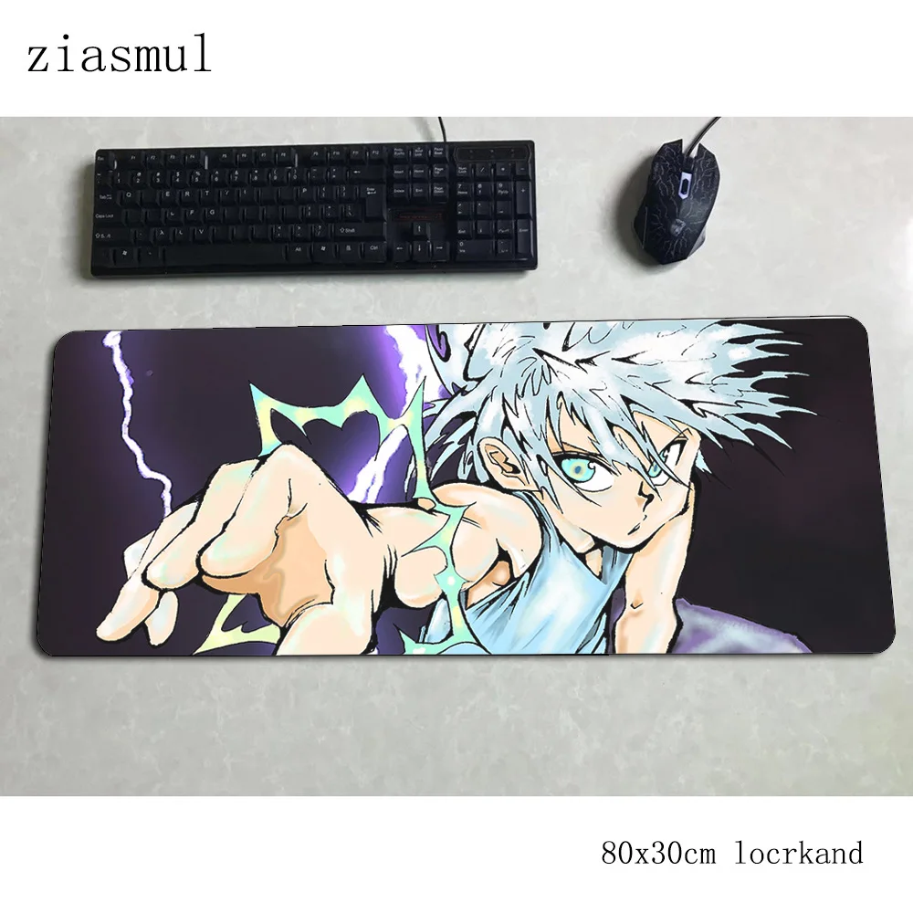 Hunterxhunter коврик для мыши 80x30 см, модный Коврик для компьютерной мыши, игровые аксессуары, милый 3d коврик для мыши, клавиатура, игры для ПК, геймера