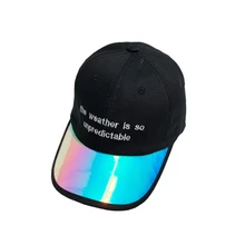 Трендовая цветная шляпа с лазерной уткой для мужчин и женщин, летняя бейсбольная кепка с вышитыми буквами и козырьком