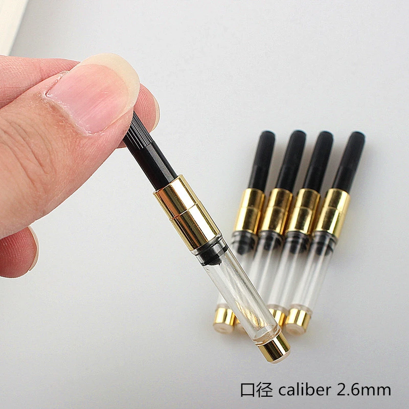 5pc Fountain Pen Refill Ink Converter Pump Cartridges Gold Ink Supplies AliExpress