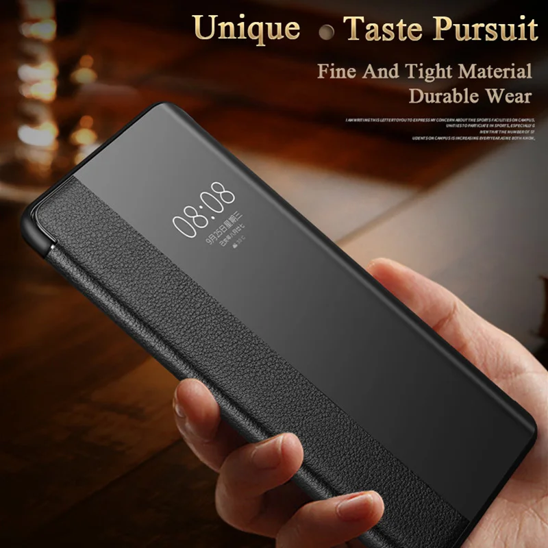 Роскошный Смарт-Чехол P30pro с откидной крышкой для huawei P30 P20 mate 30 20X5G 10 9 Pro Lite P10 Plus флип-чехол из натуральной кожи