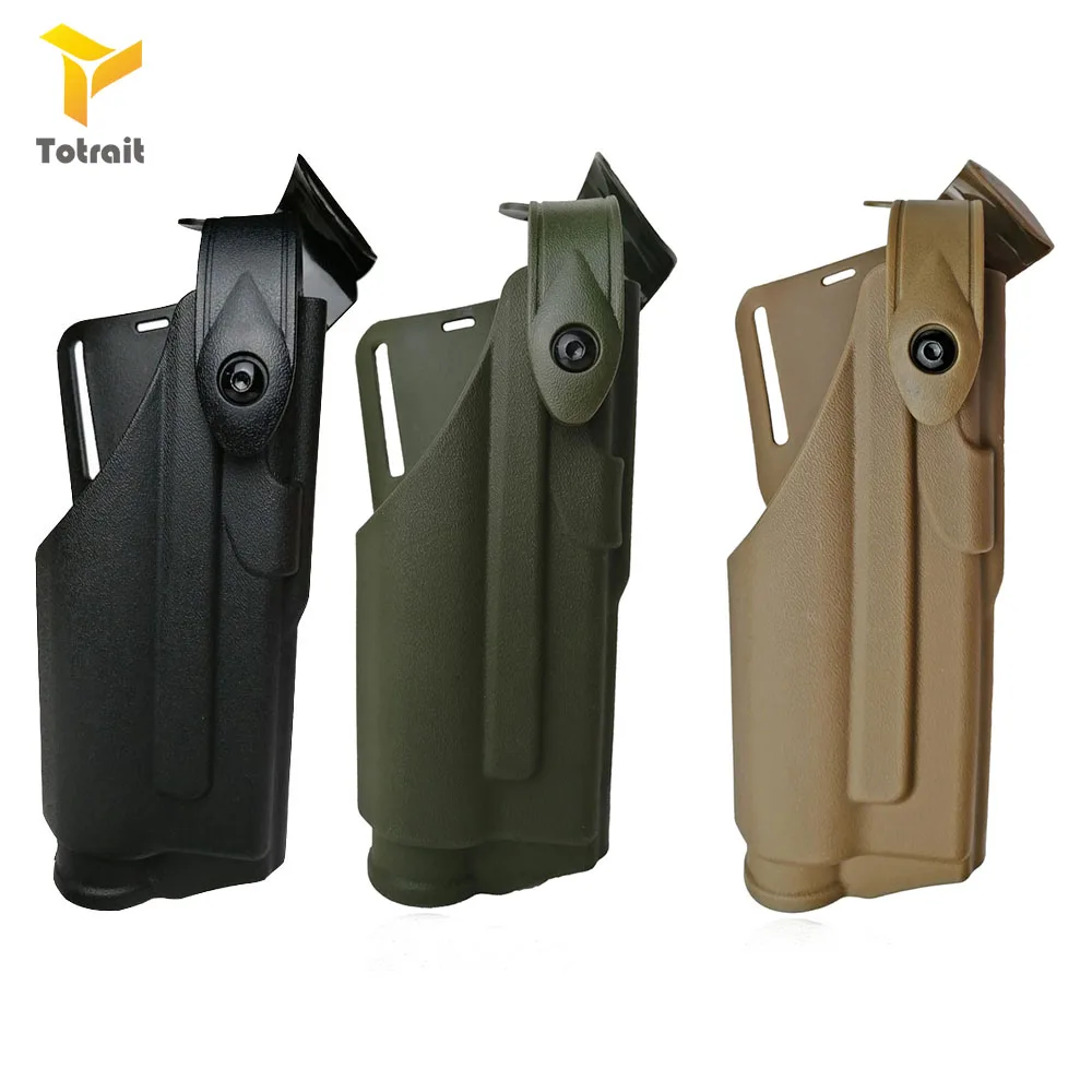 

TOtrait Tactical Hunting Fit For Glock17 Pistol Combat Adjustable Waist Bearing Flashlight Airsoft Gun Belt Holster Accessories
