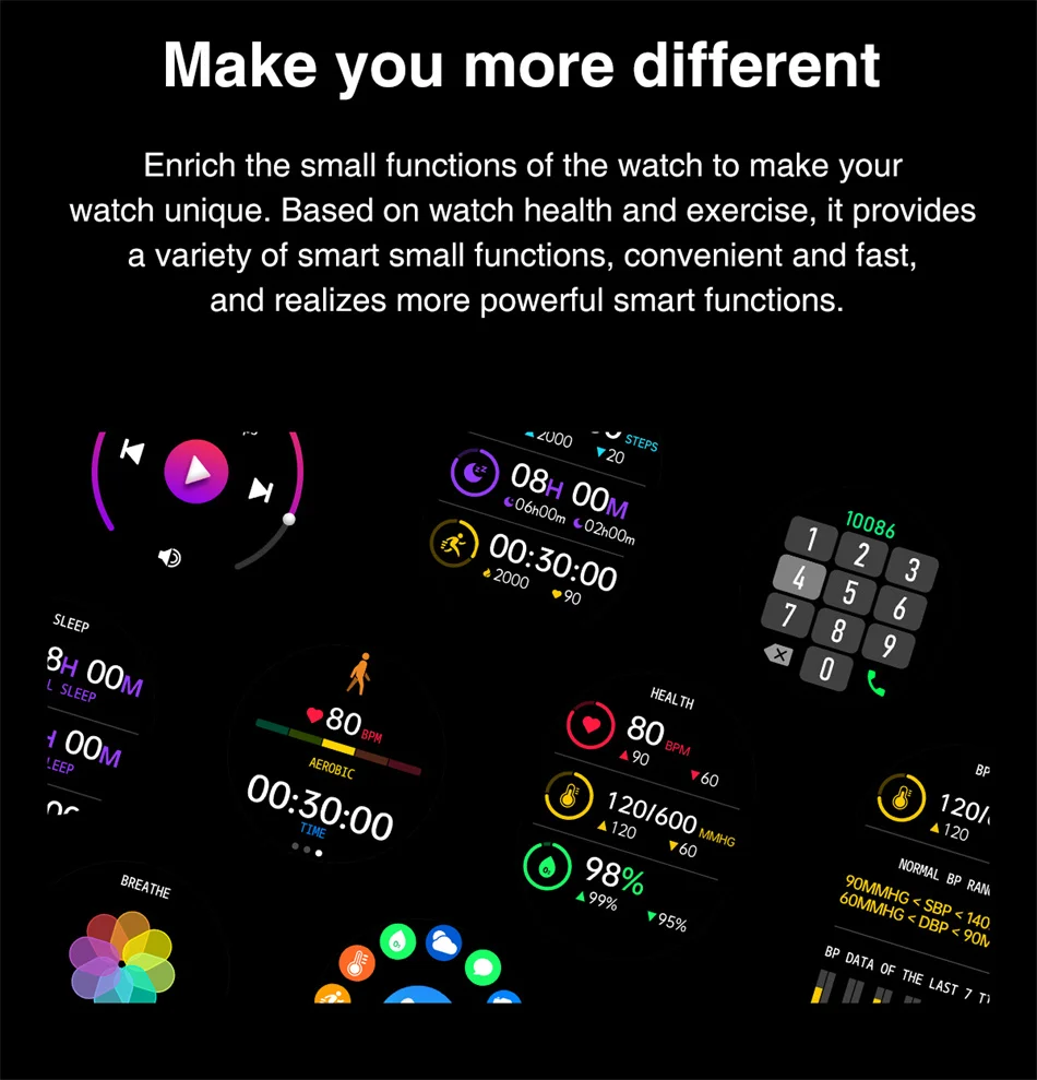 2022 New Bluetooth Call Smart Watch Men Women Heart Rate Monitor Fitness Tracker Music Player 1.36Inch 390*390 HD Smartwatch+Box
