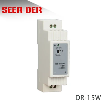 

(DR-15-12)Hot sales China mainland 15w 12v 1A Din Rail power supply single output led transformer