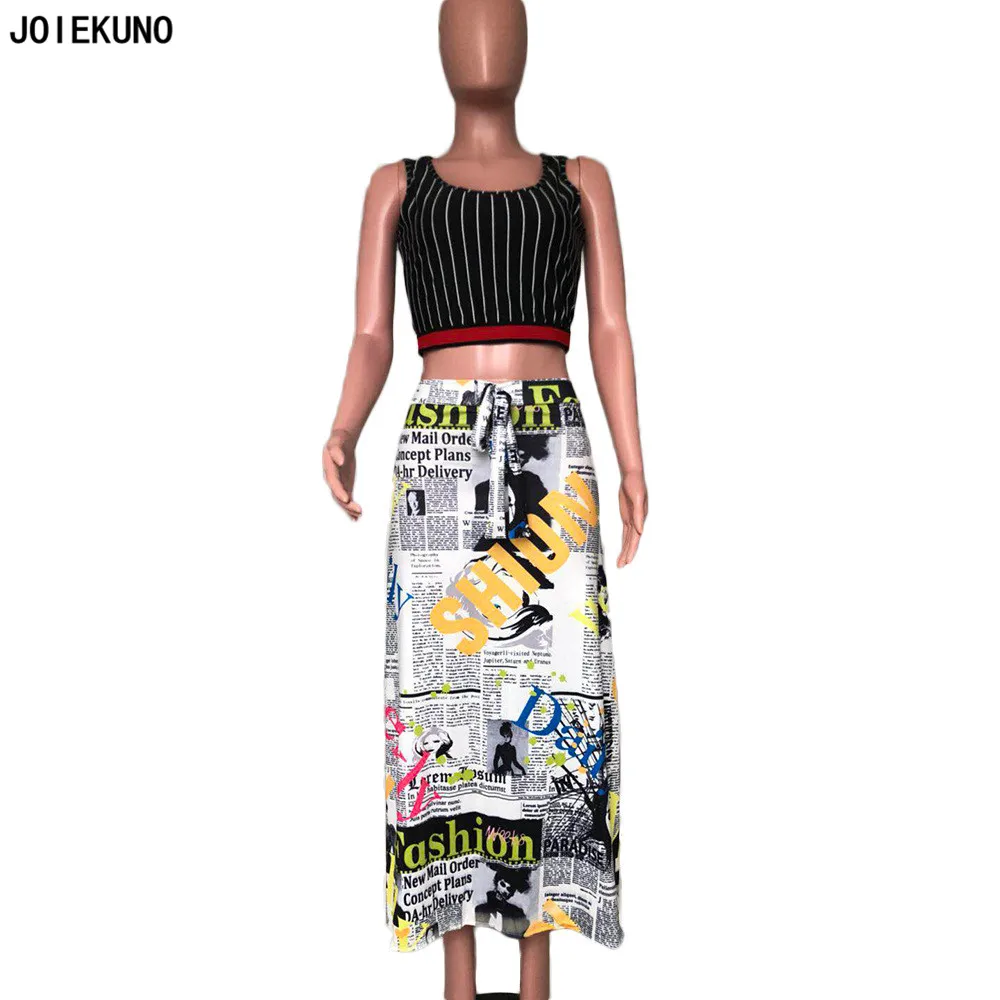 JOIEKUNO/высокая уличная модная короткая юбка с принтом женские юбки mujer moda сексуальный разрез плиссированные женские вечерние юбки YX9120
