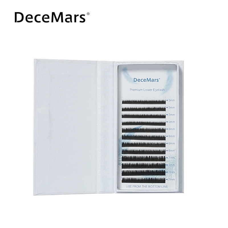 DeceMars Lower eyelashe extension 5mm 6mm 7mm length eyelash extension eyelash extensions eyelash extension lashes Eyelash Extensions Supplies Under Lower Lash Extension