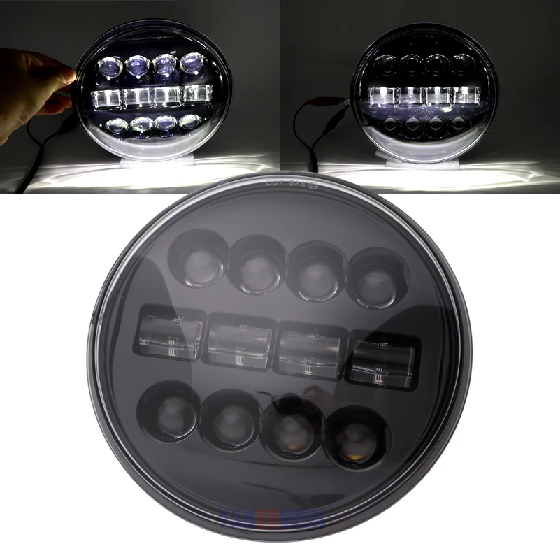 

7 inch LED Headlight LED Light Bulbs For Street Glide Fat Boy Heritage Softail Road King CVO Electra Glide Motorcycle Headlamp
