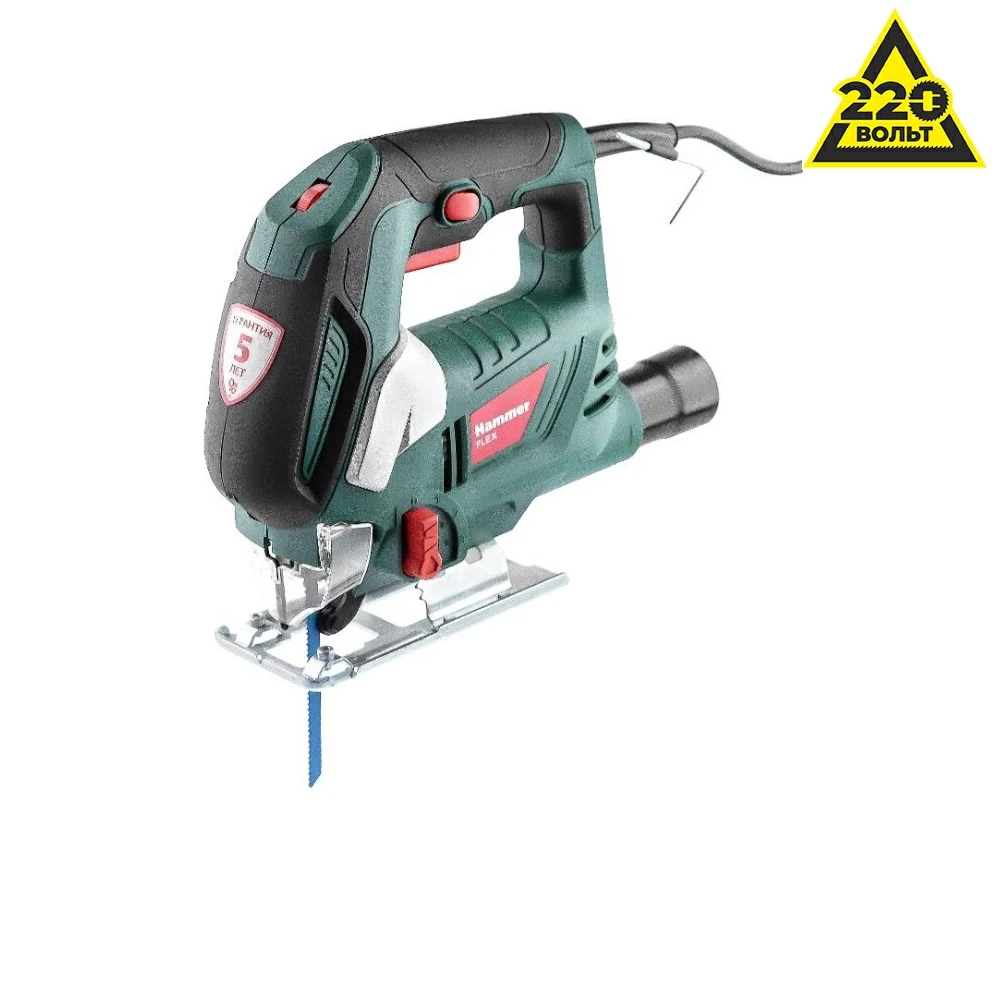 Лобзик Hammer Flex LZK790L 790Вт 0-3000ход/мин 90мм-дер 8мм-мет маятник Лобзик Hammer Flex LZK790L 790Вт 0-3000ход/мин 90мм-дер 8мм-мет маятник