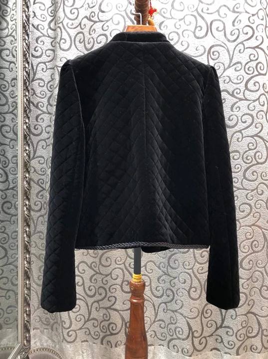 Бархатная куртка осень-зима, винтажное пальто для женщин, Qipao, на пуговицах, с хлопковой подкладкой, с длинным рукавом, черные топы, пальто, элегантная верхняя одежда 60s