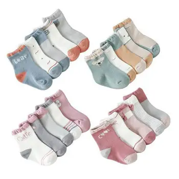 

5Pairs/lot Toddler Baby Boy Socks Autumn Winter Cartoon Short Socks For Girls Cotton Newborn Infant Baby Girl Socks Cheap Stuffs