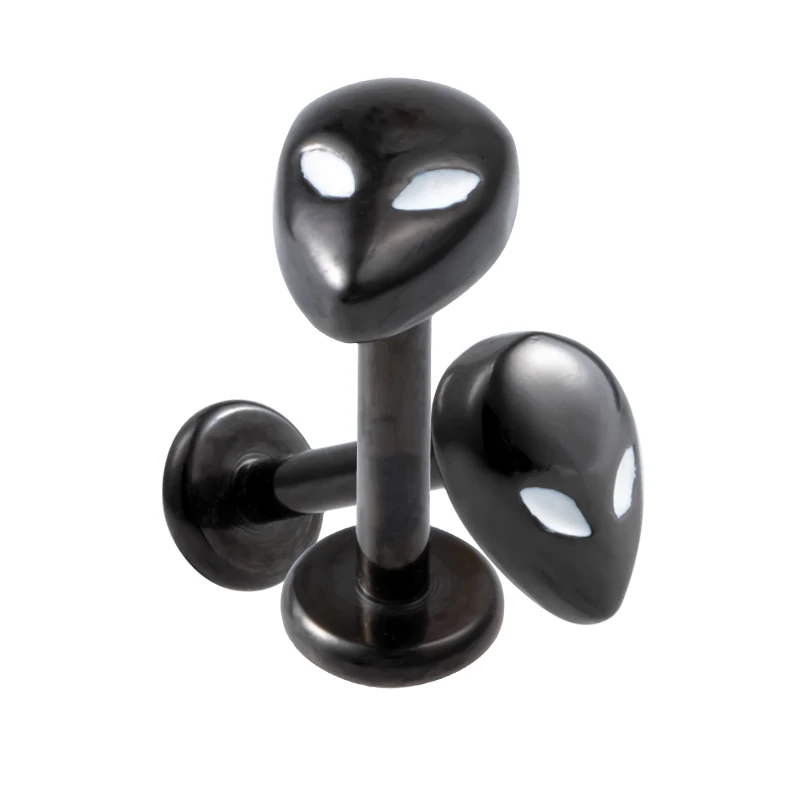 1PCS Stainless Steel Alien Lip Ring 16G Helix Labret Stud Tragus Cartilage Earrings Unisex Dimple Nail Piercing Body Jewelry
