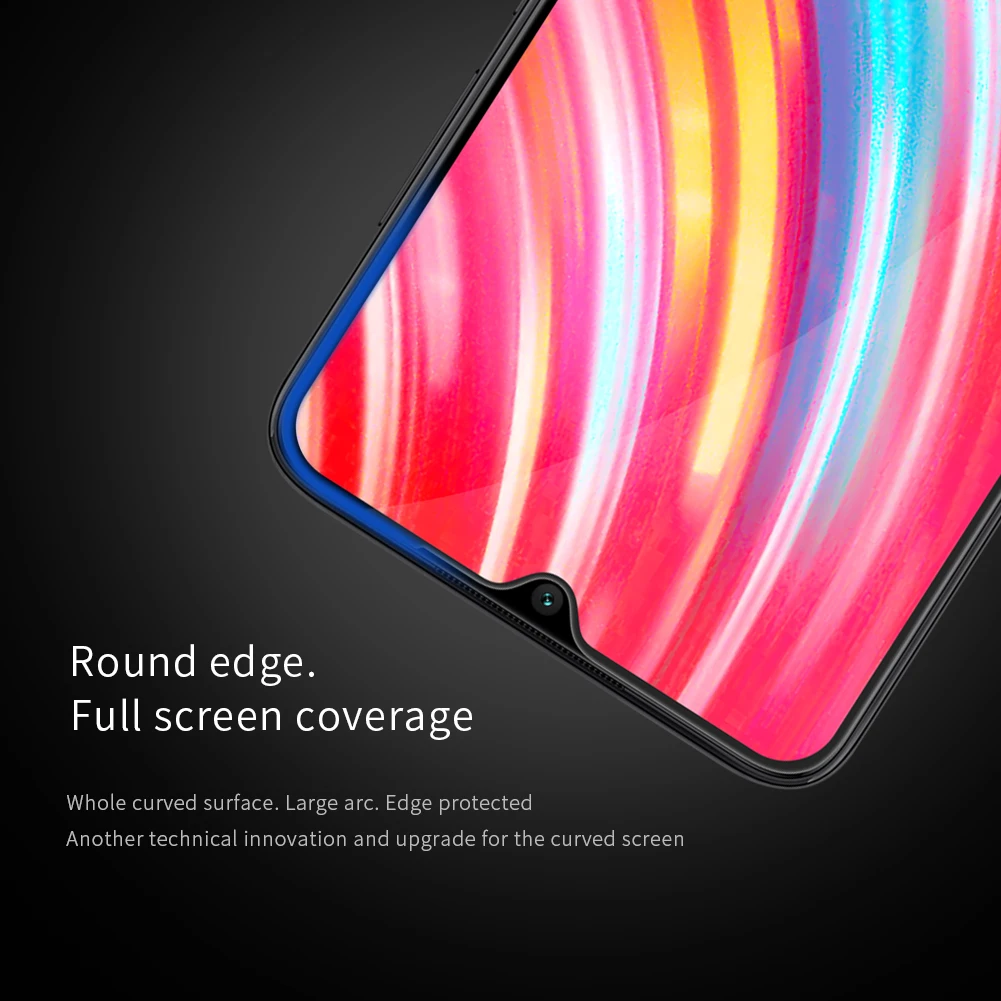 Изгиб тепла изогнутый полный охват для Xiaomi Redmi Note 8 Pro закаленное стекло Nillkin XD CP+ MAX Защитная пленка для экрана телефона