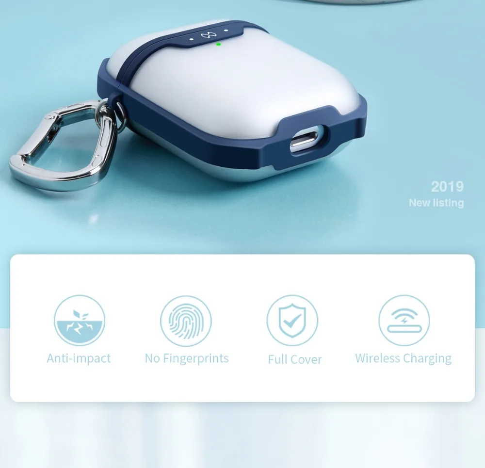 XUNDD Bluetooth Wireless Earphone Case Matte Surface Texture Protective Headphone Case For Airpods Shockproof Cover