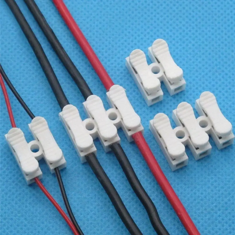 10Pcs/Bag Quick Splice Lock Wire Connectors 1Pin 2Pins 3Pins Self Locking Electrical Cable Terminal for 15AWG-22AWG Wires