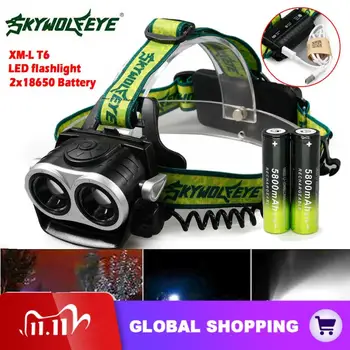

SKYWOLFEYE XML T6 LED Headlamp Headlight 1000Lm USB Rechargeable Zoomable Outdoor Head Light Lamp + 18650 Battery & USB Cable