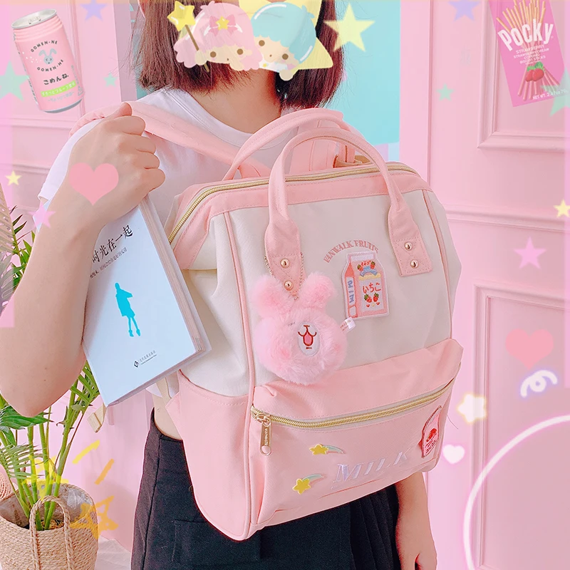 Милый розовый рюкзак для ноутбука, женский модный рюкзак для девочек, 15 дюймов, школьный рюкзак для женщин, ткань Оксфорд, розовый