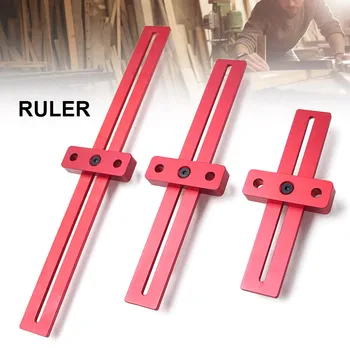 

Woodworking Crossed Rulers Hole Rulers Aluminum Alloy T-type Scriber Woodworking Measuring Tools CLH@8