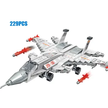

China modern military army weapons J-15 Flying Shark fighter building block model air force figures ww2 Flanker-D bricks toys