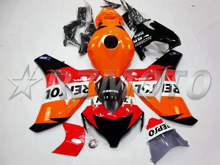 Инжекционного метода литья) ABS Полный комплект обтекателя пригодный для Honda CBR1000RR 08-11 2008 2009 2010 2011 CBR1000 Обтекатели Горячая repsol