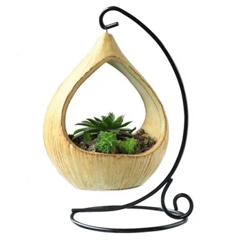 

Iron Basket Nursery Flower Pots Planting Seed Kit Micro Landscape Hook Desktop Home Decoration Potted Plant Gardening Supplies