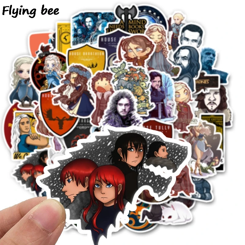 Flyingbee 50 шт. Игра престолов Водонепроницаемая наклейка для автомобиля багаж ноутбук наклейка скейтборд Украшение DIY стикер X0394